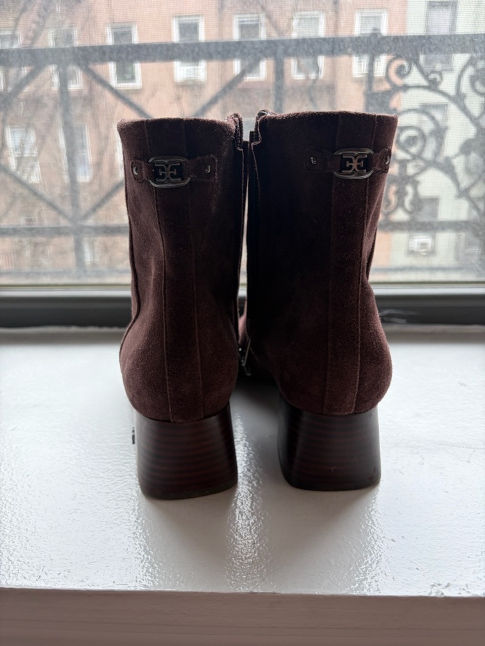 Sam Edelman Dark Brown Suede Ankle Boots - Picture 2 of 6